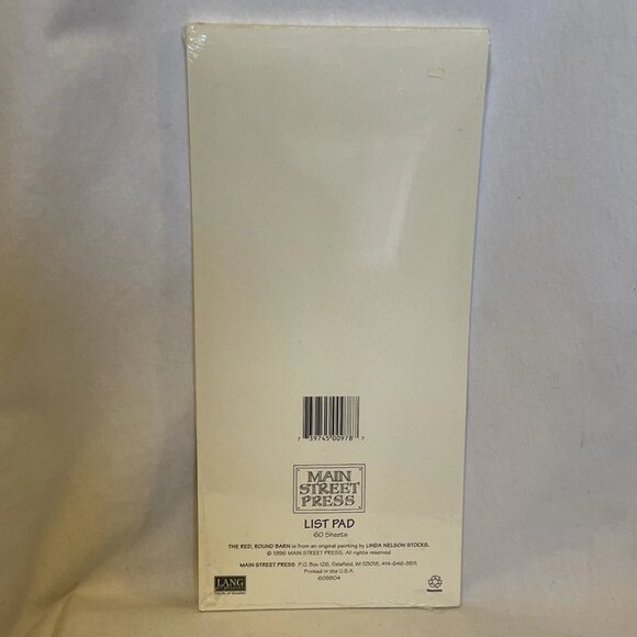 Main Street Press 60 Sheet List Pad The Red Round Barn Linda Nelson Stocks 1996 - Picture 3 of 5